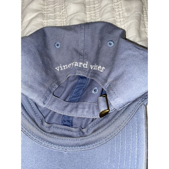 Vineyard Vines Slate Blue Whale Logo Preppy Hat Ball Cap Adult Adjustable - Picture 4 of 6